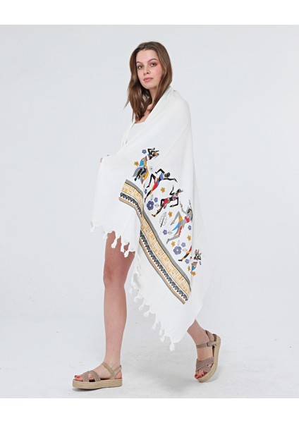 Desenli Havlu Peştemal, Plaj Havlusu, Banyo Havlusu