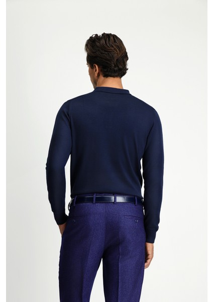 Polo Yaka Regular Fit Yünlü Triko Kazak fiyatları