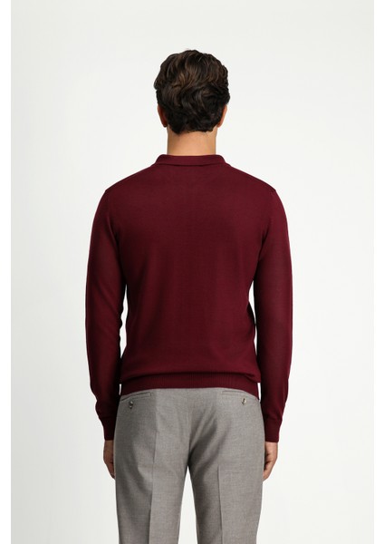 Polo Yaka Regular Fit Yünlü Triko Kazak fiyatları