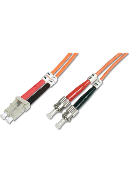 Digitus Lc-St Fiber Optik Patch Kablo, Multimode, Duplex, Om2 50/125, 1 Metre&lt;br&gt; digitus Fiber Optik Patch Cord, Duplex, Lc To St mm Om2 50/125 Μ, 1 M