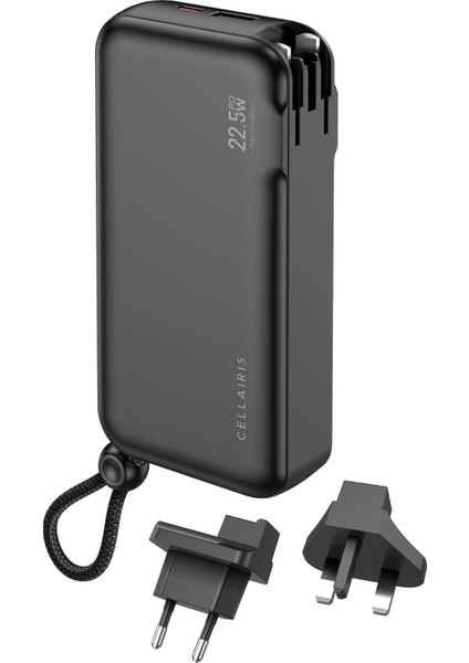 Power Trek Pd 10000MAH Powerbank (Us/eu/uk Fişli) - Siyah