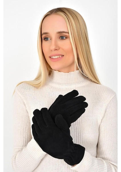 Termal Kadın Siyah Polar Eldiven
