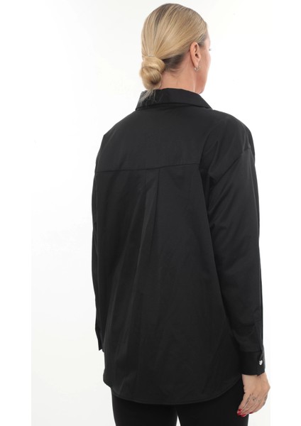 Tasarım Büyük Beden Kadın Nakışlı Gömlek Uzun Kollu Düğmeli Rahat Şık Kombinlere Uygun fırsatları