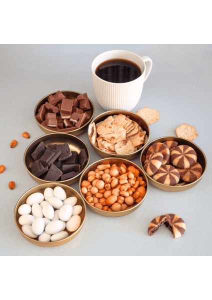 Home 6'lı Gold Çerezlik Seti