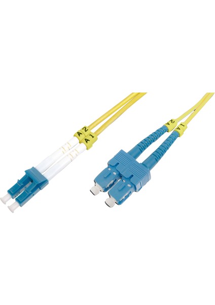 Beek Lc-Sc Fiber Optik Patch Kablo, 9/125 Μ, Singlemode, 3.0mm, Duplex, Os2, Lszh, 5 Metre