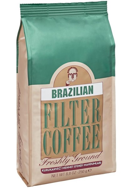 Mehmet Efendi 250GR Brazılan Filtre Kahve ( Freshly Ground ) ( Net Wt 8,8 Oz)