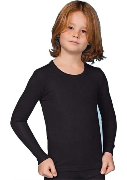Erkek Çocuk Siyah Termal Üst