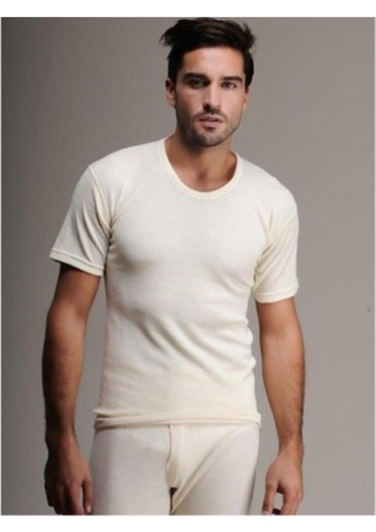 Erkek Kısa Kollu Yün Içlik(Gerçek Doğal Termaldir)