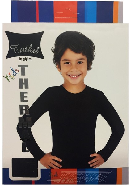 Unisex Çocuk Siyah Termal Alt Üst Takım D135-D136 modelleri