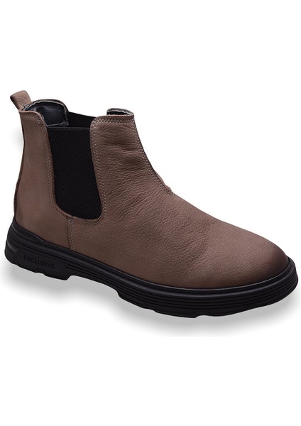 Bülent Saraç 201 Deri Erkek Bot Ayakkabı Nubuk Içi Kürklü