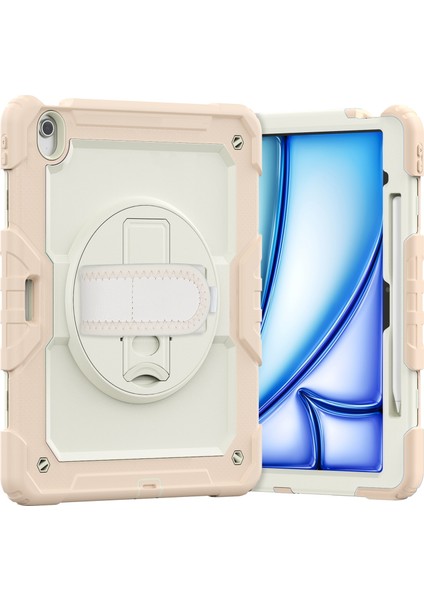 iPad Air 13 2024 Için Silikon Hibrit Pc Tablet Kılıfı (Yurt Dışından)