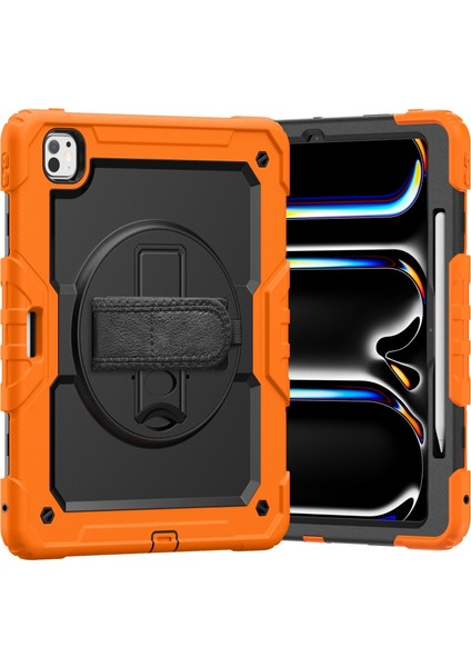 iPad Pro 13 2024 Için Silikon Hibrit Pc Tablet Kılıfı (Yurt Dışından)