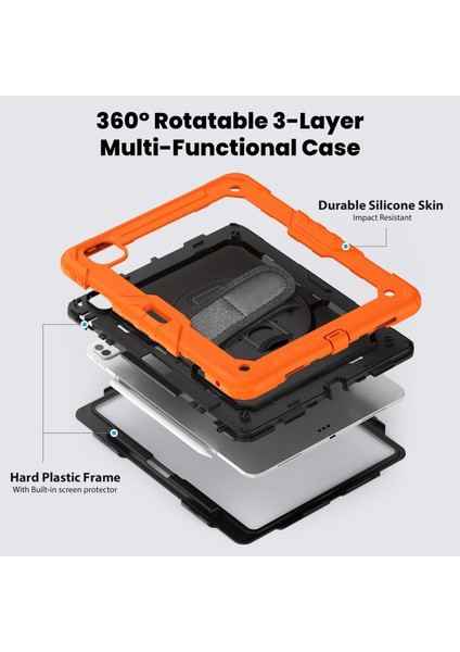 iPad Pro 13 2024 Için Silikon Hibrit Pc Tablet Kılıfı (Yurt Dışından) fiyatları