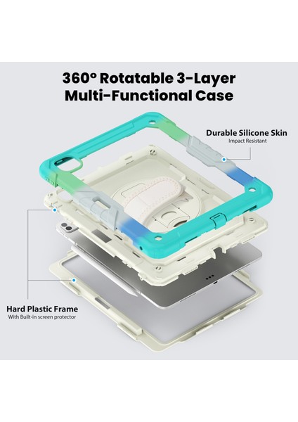 iPad Pro 13 2024 Için Silikon Hibrit Pc Tablet Kılıfı (Yurt Dışından) fiyatları