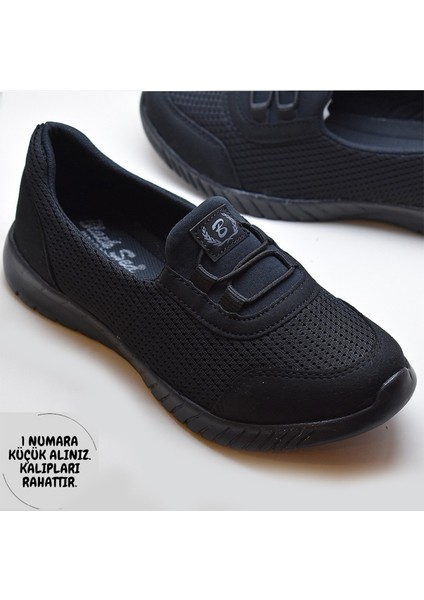 150 Blacksea FULL ORTOPEDİK Yazlık Kadın Spor Ayakkabı Bağcıksız Babet