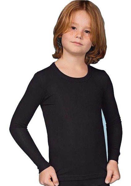 Erkek Çocuk Siyah Termal Üst