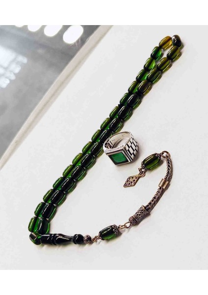 Kehribar Tesbih ve Yüzük Kombini fiyatları