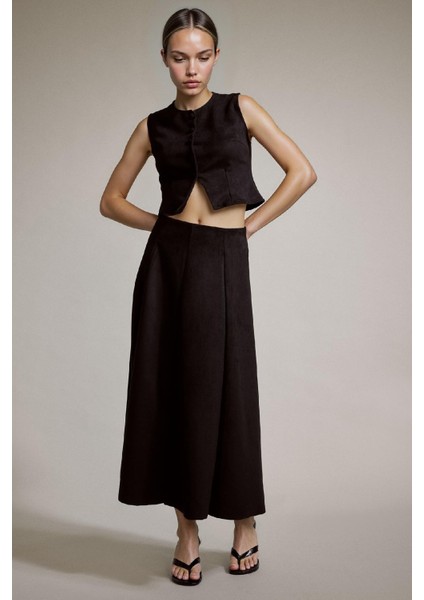 Süet Pileli Midi Etek G2744AX25AU fiyatları