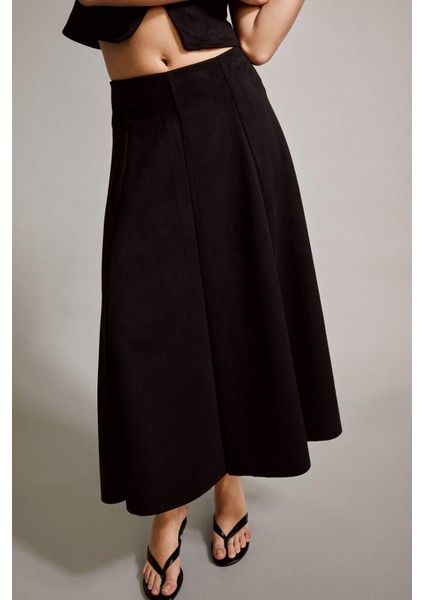 Süet Pileli Midi Etek G2744AX25AU fırsatları