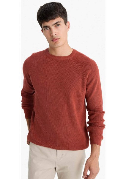 Standart Fit Bisiklet Yaka Triko Kazak A8458AX25WN