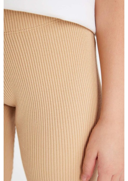 Kız Çocuk Uzun Boy Fitilli Kaşkorse Basic Düz Tayt B6403A824SM fırsatları