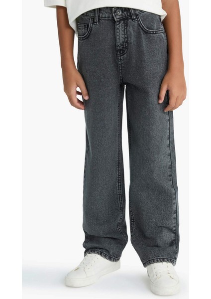Erkek Çocuk Wide Leg Düz Paça Jean Pantolon F0453A825WN fırsatları