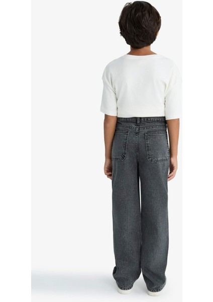 Erkek Çocuk Wide Leg Düz Paça Jean Pantolon F0453A825WN