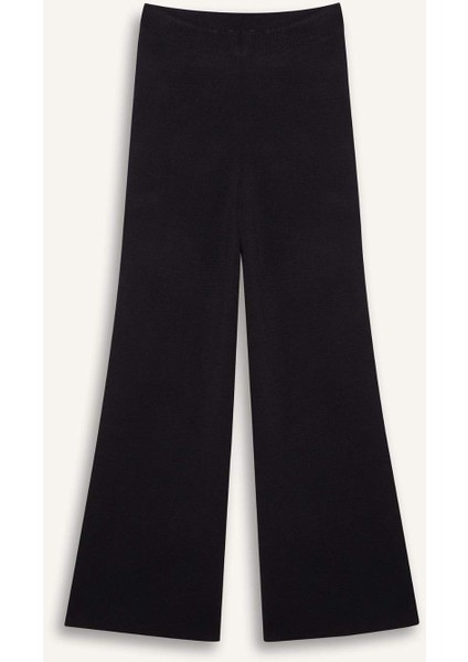 Relax Fit Triko Pantolon Basic Düz Beli Lastikli Geniş Paça V0088AZ25WN