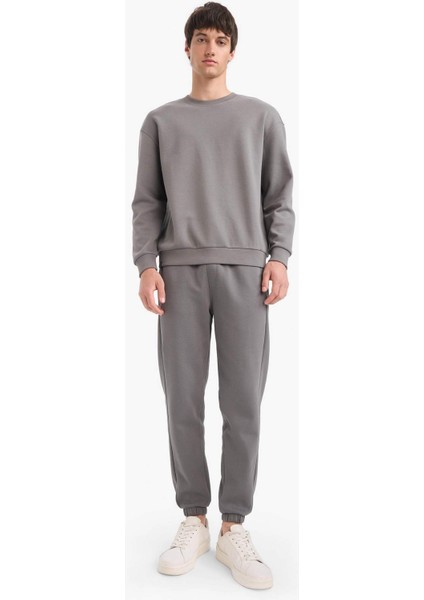 Slim Fit Dar Kesim Fermuar Cepli Pike Eşofman Altı D5258AX25AU
