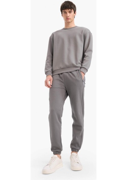 Slim Fit Dar Kesim Fermuar Cepli Pike Eşofman Altı D5258AX25AU