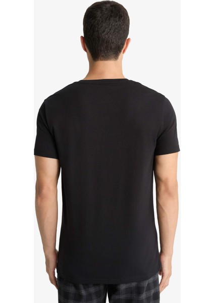 Slim Fit Dar Kesim V Yaka Üst D6187AX25WN