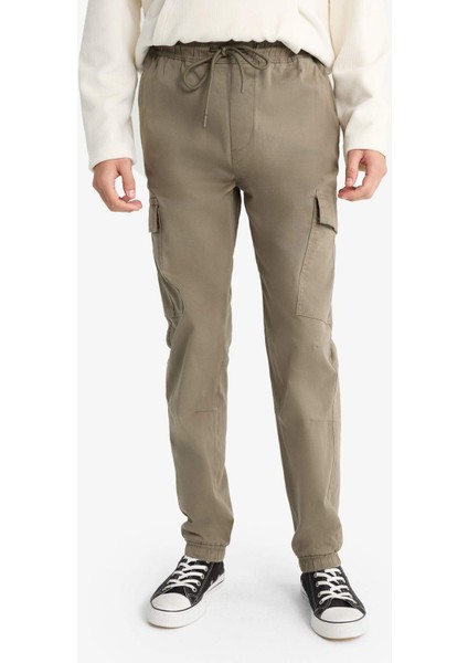 Regular Fit Beli Bağcıklı Kargo Cepli Jogger Pantolon F4681AX25AU fırsatları