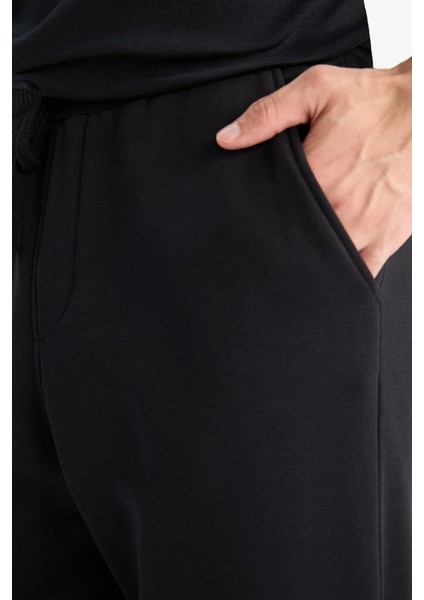 Regular Fit Beli Bağcıklı Cepli Düz Paça Kalın Eşofman Altı D7836AX25AU