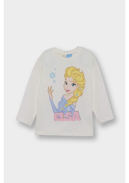 Kız Bebek Frozen Bisiklet Yaka Uzun Kollu Tişört F4975A525AU modelleri