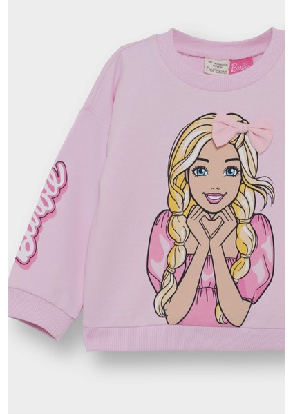 Kız Bebek Barbie Bisiklet Yaka Sweatshirt F4979A525AU fırsatları