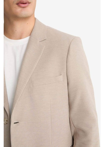 Modern Fit Düğmeli Cepli Blazer Ceket F2347AX25AU