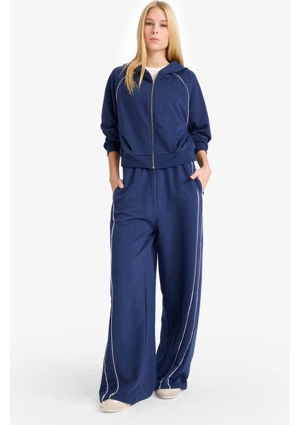 Coool Beli Lastikli Wide Leg Eşofman Altı F9618AX25AU