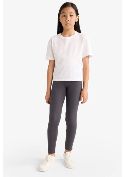 Kız Çocuk Fitilli Kaşkorse 2'li Tayt E6389A825AU