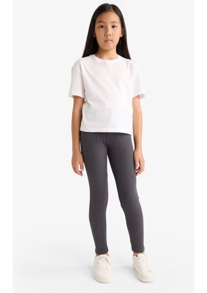 Kız Çocuk Fitilli Kaşkorse 2'li Tayt E6389A825AU