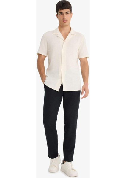 Jogger Fit Beli Bağcıklı Lastikli Cepli Pamuklu Dokulu Pantolon F3269AX25AU fiyatları