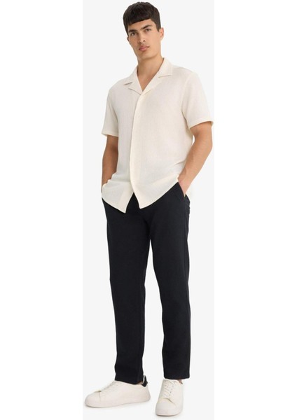 Jogger Fit Beli Bağcıklı Lastikli Cepli Pamuklu Dokulu Pantolon F3269AX25AU modelleri