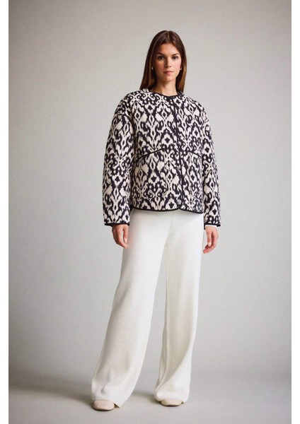 Regular Fit Çıtçıtlı Desenli İnce Mont E8626AX25AU fiyatları