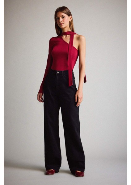 Straight Wide Yüksek Bel Uzun Jean Pantolon F5788AX25AU modelleri