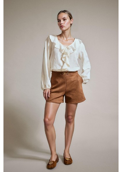 Aksesuar Detaylı Süet Şort G2743AX25AU