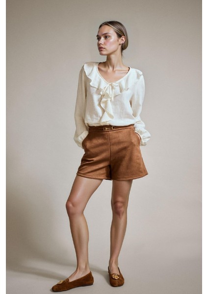 Aksesuar Detaylı Süet Şort G2743AX25AU fiyatları