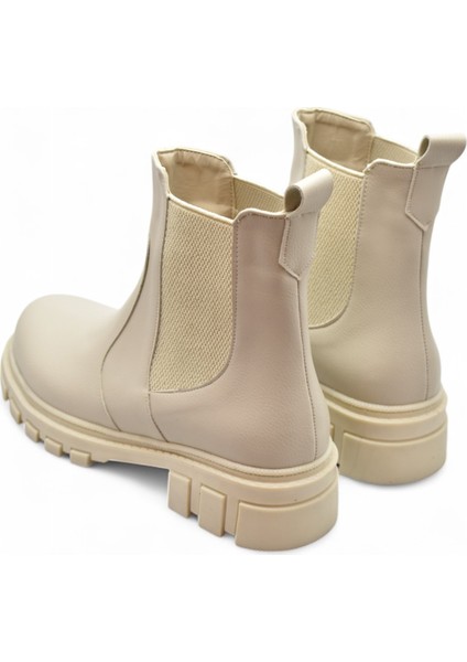 887 Günlük Lastikli Kadın Bot Ayakkabı Kışlık Bayan Bot Chelsea Model