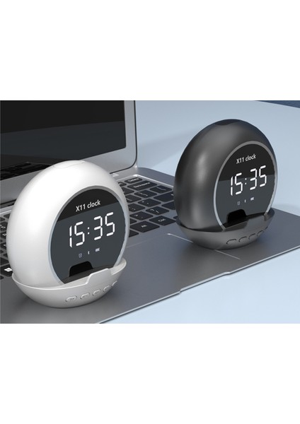 Yeni Kablosuz Bluetooth Hoparlör Çok Fonksiyonlu Çalar Saat Sıcaklık Sayacı Ekran Cep Telefonu Tutucu Subwoofer Hoparlör (Yurt Dışından) fiyatları