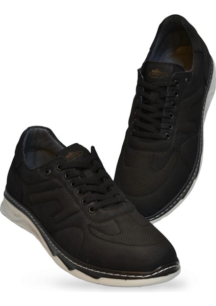 5319 Tam Ortopedik Taban Deri Erkek Ayakkabı Hafif Poli Taban Nubuk