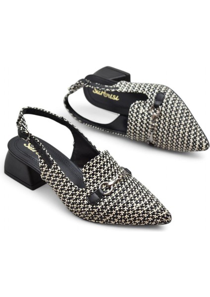 9828 Kadın Topuklu Ayakkabı 4 cm Kalın Topuk Abiye Düğün Nişan Kına Gecesi Ayakkabısı