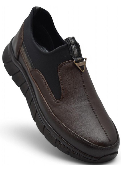 1453-2 Tam Ortopedik Hakiki Deri Unisex Günlük Ayakkabı Erkek Kadın Ayakkabı Hafif Poli Taban